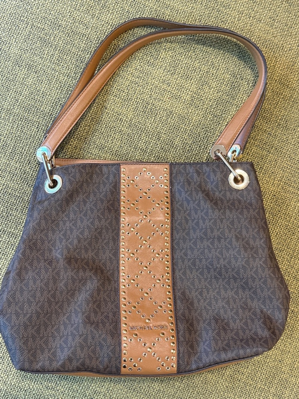 *Michael Kors Signature Raven Large Tote, Brown Excellent Condition